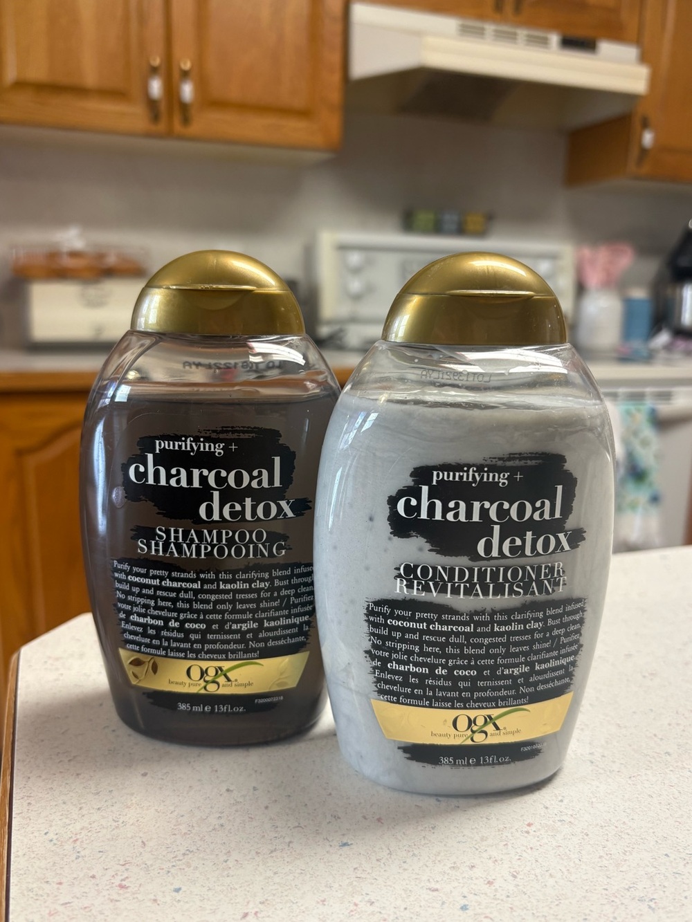 OGX Purifying + charcoal shampoo and conditioner